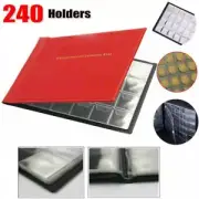 PVC Coin Collection Holder 240 Pockets Coin Collecting Album for Collectors