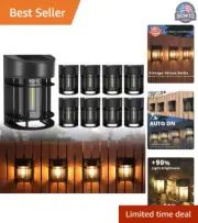 Waterproof LED Solar Fence Lights 8 Pack - Effortless Outdoor Lighting Solution