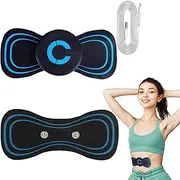 EMS Mini Electric Neck Back Cervical Massage Device,EMS Massager Mat,6 Massage Modes for Pain Relief Cordless Portable Mini Electric EMS Body Massager