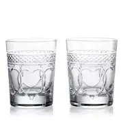 Waterford clear crystal pair of Double Old Fashioned "Times Square, Love" , New