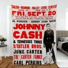 Vintage Style Retro Johnny Cash in Virginia Ultra-Soft Micro Fleece Blanket
