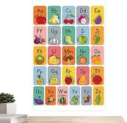 AbC chart - Bulletin Board ABC Alphabet Poster for Classroom | Self-Adhesive English Wall Decor Interactive Learning Educational Toy for Kids, Boys & Girls