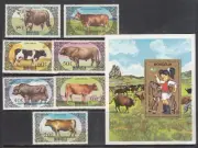 Mongolia - Correo 1984 Yvert 1342/8+Hb 106 ** Mnh Fauna