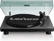 [Lenco] Wooden Turntable with MMC Cartridge and PC Encoding, Black