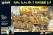 Bolt Action Puma Sd.Kfz 234/2 Armored Car 1:56 WWII Military Wargaming Plasti...
