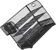 GRIRIW Mesh Document Rack File Organizer with Pen Holder for Office Storage Iron Material Detachable Design for Letters Folders