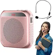 Teacher Voice Amplifier - 2200mAh Voice Amplifier Tour Guide Speaker | Amplifiers Loudspeaker with Wired Microphone Headse, Portable Tour Guide Speaker for Coaches