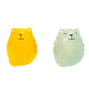 2pc Urban Cat Salt & Pepper Shakers Set Container Ceramic 6cm Grey/Orange