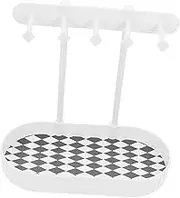 ELAYARD Jewelry Holder Stand with Tray for Earrings Necklaces Bracelets and Rings White Desktop Jewelry Organizer Versatile Storage for Dressing Table and Vanity Decor