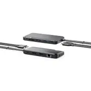 Alogic U2CXH-DGR Portable Dock for Mac 10-in-1 with Dual Display 4K 60Hz Support Dark Grey