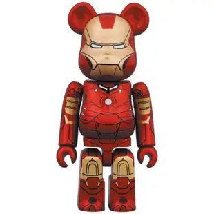 （現貨）BE@RBRICK 庫柏力克熊 IRON MAN 鋼鐵人 MARK III 100％& 400％ 大娃 玩具有毒