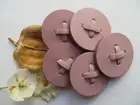 RARE 60s Vintage Big 'Cross' Couture Mauve Purple Coat Jacket Dress Buttons-38mm