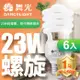 超值6入組【舞光】23W螺旋省電燈泡 E27 120V(白光/黃光)