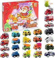 dvent Calendar 2024 for Kids Boys, 24 Days Christmas Countdown Calendar with Cute Pull-Back Cars Vehicles,Christmas Holiday Decor Gnome Calendar Gift