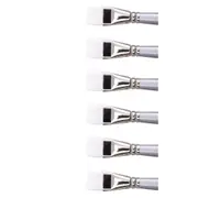 6x Jasart Short Flat Sz 3/16 Acrylic/Watercolour Paint Brush Synthetic WH Taklon
