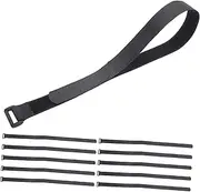 EXAOMBLE 12pcs Adjustable Cargo Binding Straps Fastening Ties for Yoga Mats Reusable Storage Straps Versatile Organizing for Home and Outdoor Use