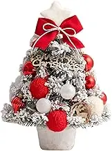 Table Top Christmas Tree with Lights, Pre-Lit Christmas Tree, Illuminated Christmas Tree for Desk, 35cm Christmas Tree with Star, Tabletop Christmas Tree, Tree