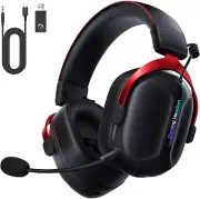 Wireless Gaming Headset, 2.4Ghz USB Gaming Headphones for PS5, PS4, PC, Fortnite