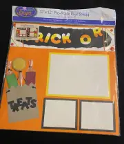 Just Jinger Scrapbooking 12” X 12” Pre-made 2-Page Spread Halloween New