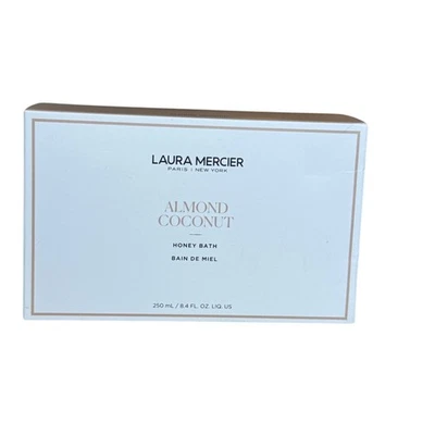 Laura Mercier ALMOND COCONUT Honey Bath w/ Wooden Dipper New 8.4 oz Big Jar