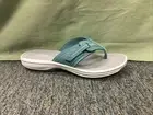 New Women’s Clarks Cloudsteppers Brinkley Jazz Flip Flops in Teal size 12