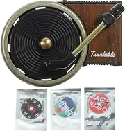 ERINGOGO 3 Sets mini decor essential oil air freshener mini record player car essential oil diffuser auto fragrance vinyl record player car freshener Car Aroma Diffuser perfume