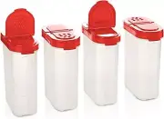 Tupperware Modular Mates Spice Shakers-Large-Red-Blue-Black-Light Blue-NEW