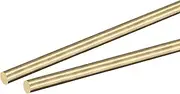 uxcell Brass Rod,Brass Solid Round Rod 5mm,1/5 inch Diameter 200mm Length Lathe Bar Stock for RC Model Airplane Helicopter DIY Craft Pack of 2