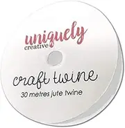 Uniquely Creative Craft Twine, White, 30 Meter