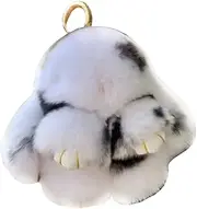 [Letinario] Soft Plush Bunny Fluffy Rabbit Keychain Plush Bunny Key Rings Faux Fur Keyring Pompom Keychain Decoration