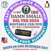 DAMN SMALL LINUX OS DSL 2024 64BIT USB OR DVD LIVE OR FULL INSTALL