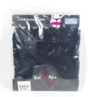Vintage Kmart Brand-Bold Moves Anti-Chafing Lace Thigh Bands - Black Sz 1X/2X