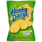 Hunky Dorys Sour Cream & Onion Large Bag 135g x 12