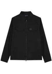 Fred Perry Crinkled Nylon Overshirt - Black - L L