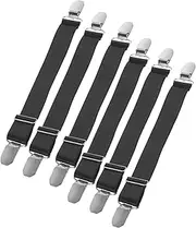 DONFAMDS 6Pcs Adjustable Boot Straps Multifunctional Elastic Clips for Secure Cargo Motorcycle Loop Straps for Bicycles and Heavy Duty Use