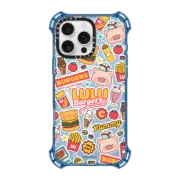iPhone 16 Pro Max Bounce Case MagSafe Compatible BURGERS STICKERMANIA BY LULU THE PIGGY