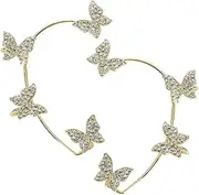 [YALLNASL] Butterfly Ear Cuff Earrings for Girls Non Piercing Earrings Butterfly Ear Wrap Earrings Crawler Hook Earrings for Girl Women Birthday Wedding Party Earrings Accessories