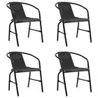 NNEVL Garden Chairs 4 pcs Plastic Rattan and Steel 110 kg