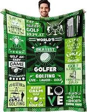 Rothtasi Golf Gifts for Men, Golf Blanket, Golfing Gifts for Men, Golf Gifts for Men Unique, Gifts for Golfers, Golf Gifts Throw Blanket, Golf Gifts for GAD, for Golfers 60"X50"