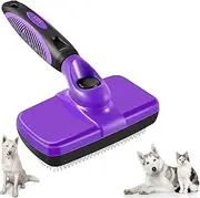 AINA Self-Cleaning Pet Grooming Brush | Slicker Retractable Brush for Dogs & Cats Shedding, Detangling, & Fur Removal with Click Clean Button | Effective, Comfortable, & Perfect for Pet Grooming