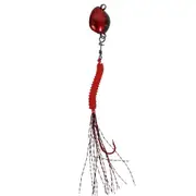 Vexed Bottom Worm Long Shank 10g Mutsu Fishing Jig Lure #Red Worm