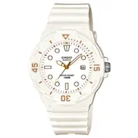 在飛比找PChome24h購物優惠-CASIO 新一代女用潛水風格概念休閒錶-白錶帶金色字LRW