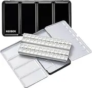 MEEDEN Empty Watercolor Tin Palette, Large Travel Metal Paint Box with 48 Pcs Half Pans