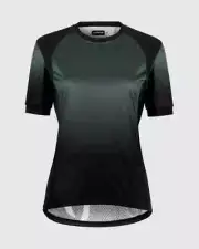 ASSOS WOMEN'S TRAIL SHORT SLEEVE JERSEY T3, SCHWARZWALD GREEN, MEDIUM