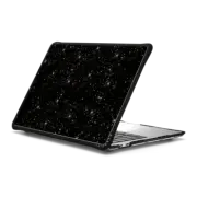 MacBook Pro 13-inch (M1 / M2 / Intel) Impact Case Luxury black glam gold glitter abstract confetti pattern