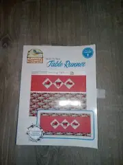Susan WingetRed Truck Table runner learn to sew fabric panel new kit red/white
