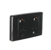 CLIPSAL 2025-BK - Black 10 amp Double Power Point - 2000 Series