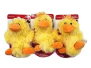 KONG Dr Noyz (3) Ducks SMALL Plush Squeaky Puppy Dog Fetch Toy w/Extra Squeakers
