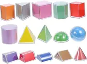 Gogogmee Interactive Geometric Solids Set Math Manipulative for Boys and Girls Light Table