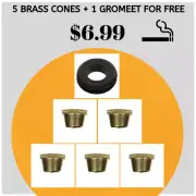 Brass cone Piece - Metal cone Pieces X 5 - metal smoking pipe - Bonza cone